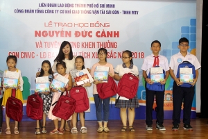 SAMCO trao học bổng Nguyễn Đức Cảnh và tuyên dương con CNVC-LĐ vượt khó, học giỏi năm học 2017- 2018